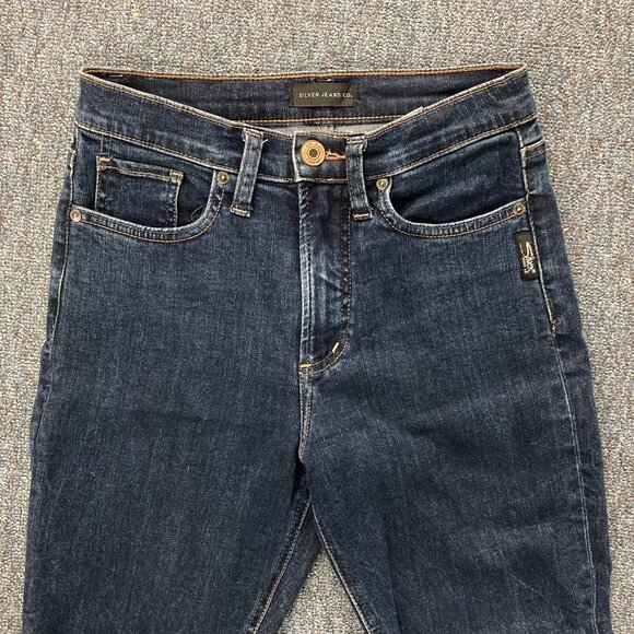 Silver high-rise skinny jeans - Picture 2 of 4